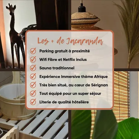 Le Jacaranda - Africaine - Sauna & Netflix *